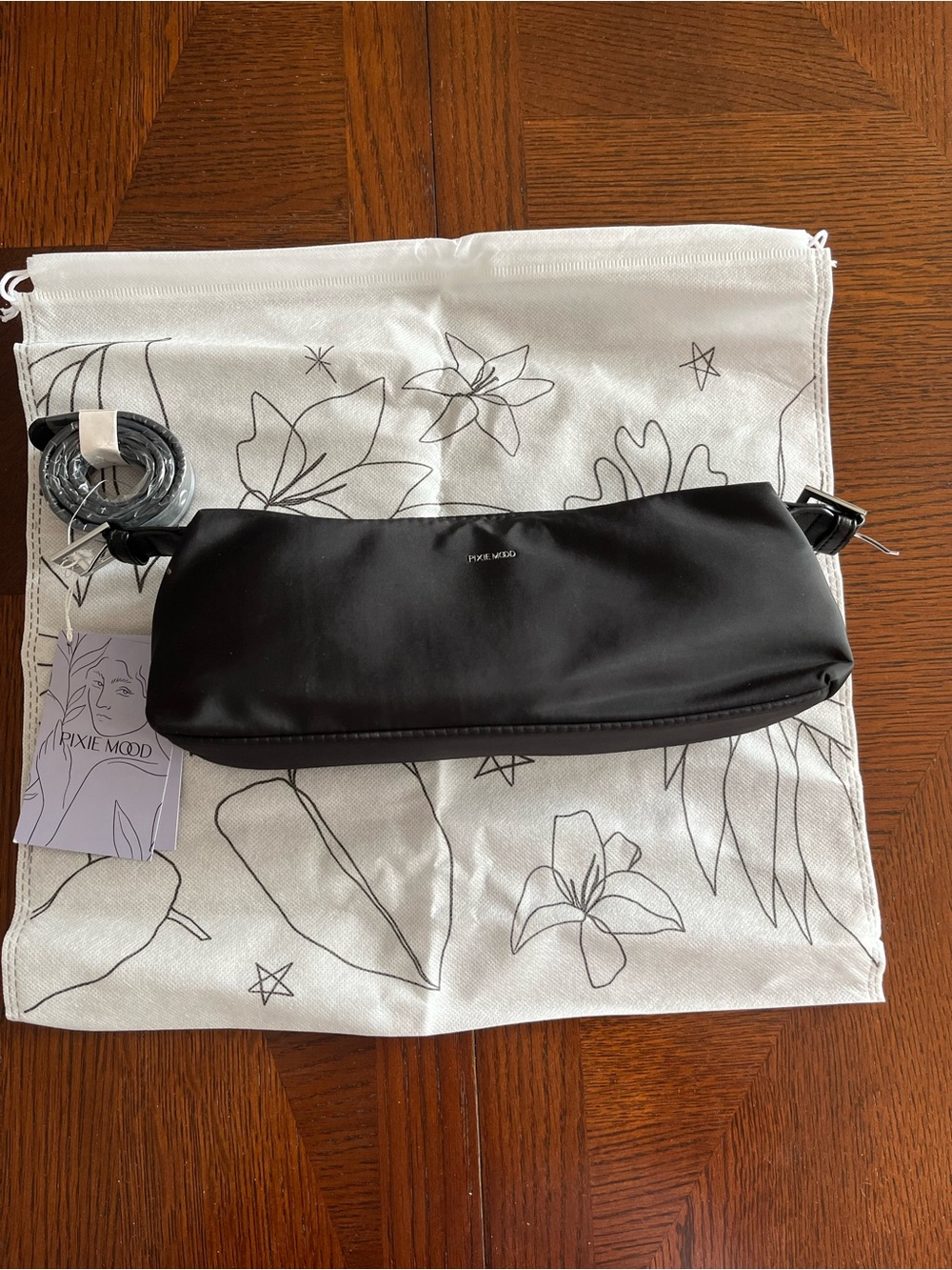 Pixie Mood Black Convertible Shoulder Bag